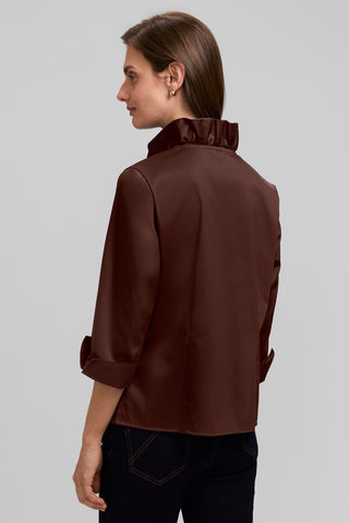 Edith Stretch Matte Sateen 3/4 Sleeve Shirt