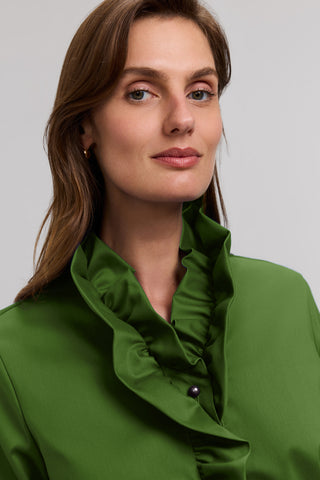 Edith Stretch Matte Sateen 3/4 Sleeve Shirt