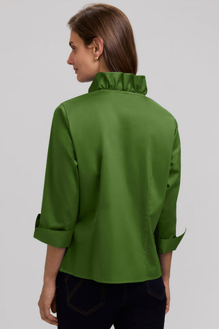 Edith Stretch Matte Sateen 3/4 Sleeve Shirt
