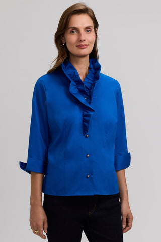 Edith Stretch Matte Sateen 3/4 Sleeve Shirt