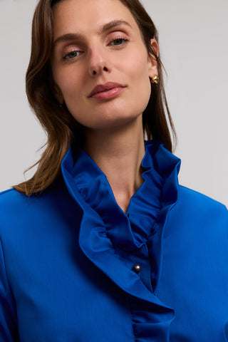 Edith Stretch Matte Sateen 3/4 Sleeve Shirt