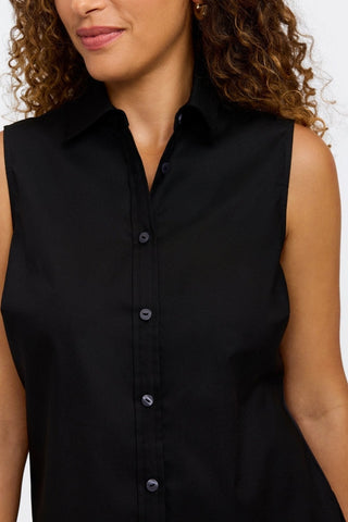 Dina Knit-Woven Sleeveless Shirt