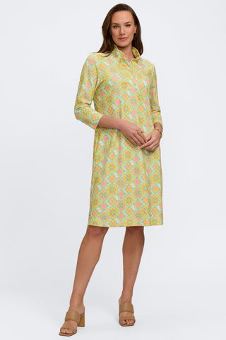 Tammy Sicilian Tile 3/4 Sleeve Dress