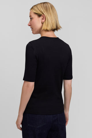 Organic Cotton Stretch Rib Crew Neck Tee