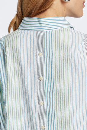 Therese Seersucker Stripe Popover Shirt