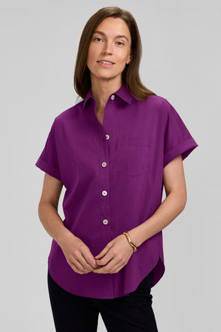Abigail No Iron Stretch Short Sleeve Shirt