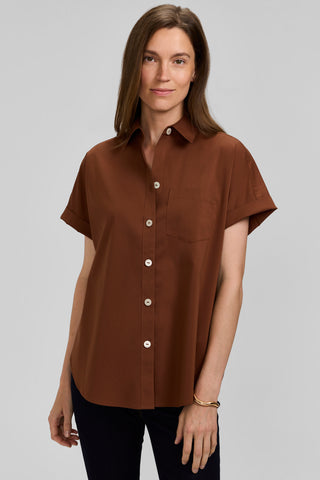 Abigail No Iron Stretch Short Sleeve Shirt
