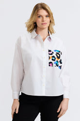 Marina Plus Multicolor Leopard Long Sleeve Shirt