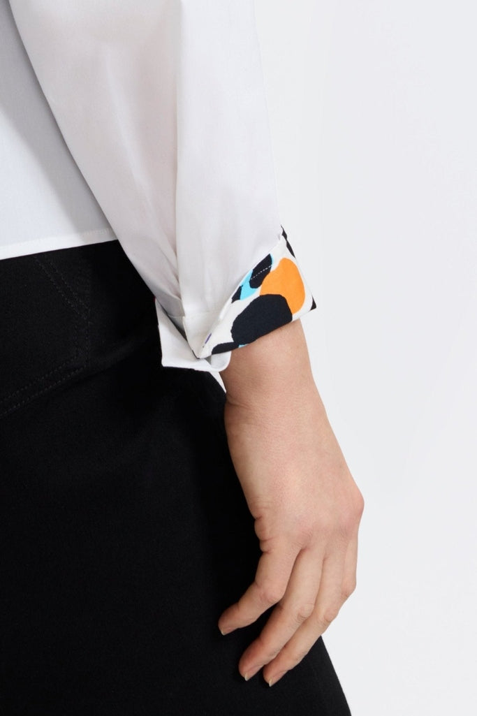 Marina Plus Multicolor Leopard Long Sleeve Short Shirt