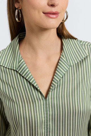 Agnes Mini Stripe Long Sleeve Popover Shirt