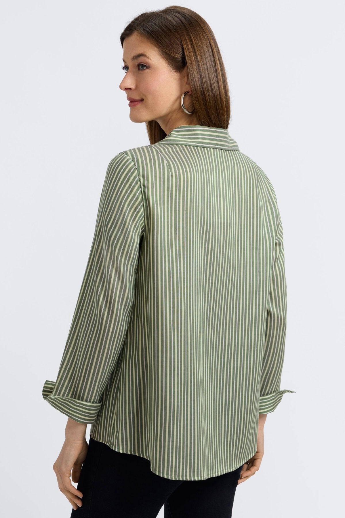 Agnes Mini Stripe Long Sleeve Popover Shirt