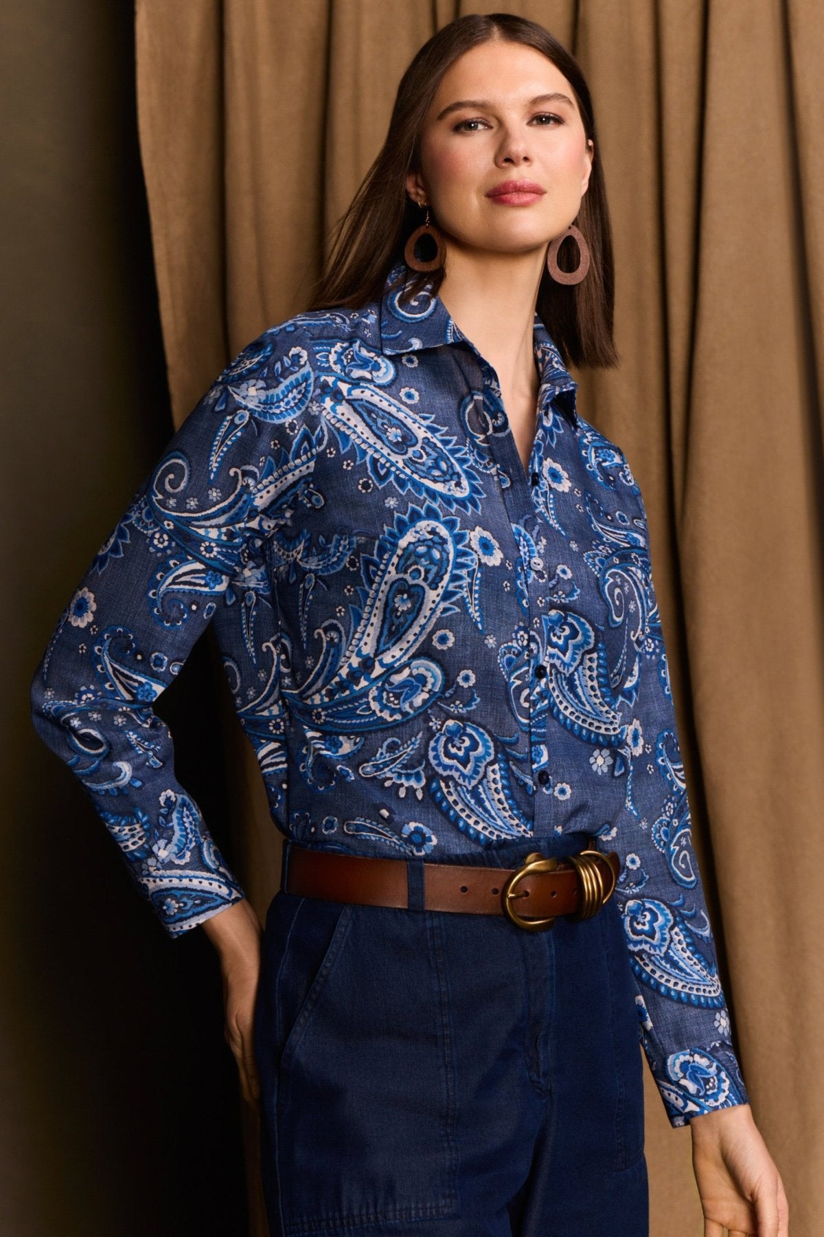 Hampton Denim Paisley Long Sleeve Shirt