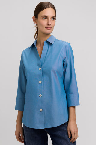 Paityn No Iron Pinpoint 3/4 Sleeve Shirt