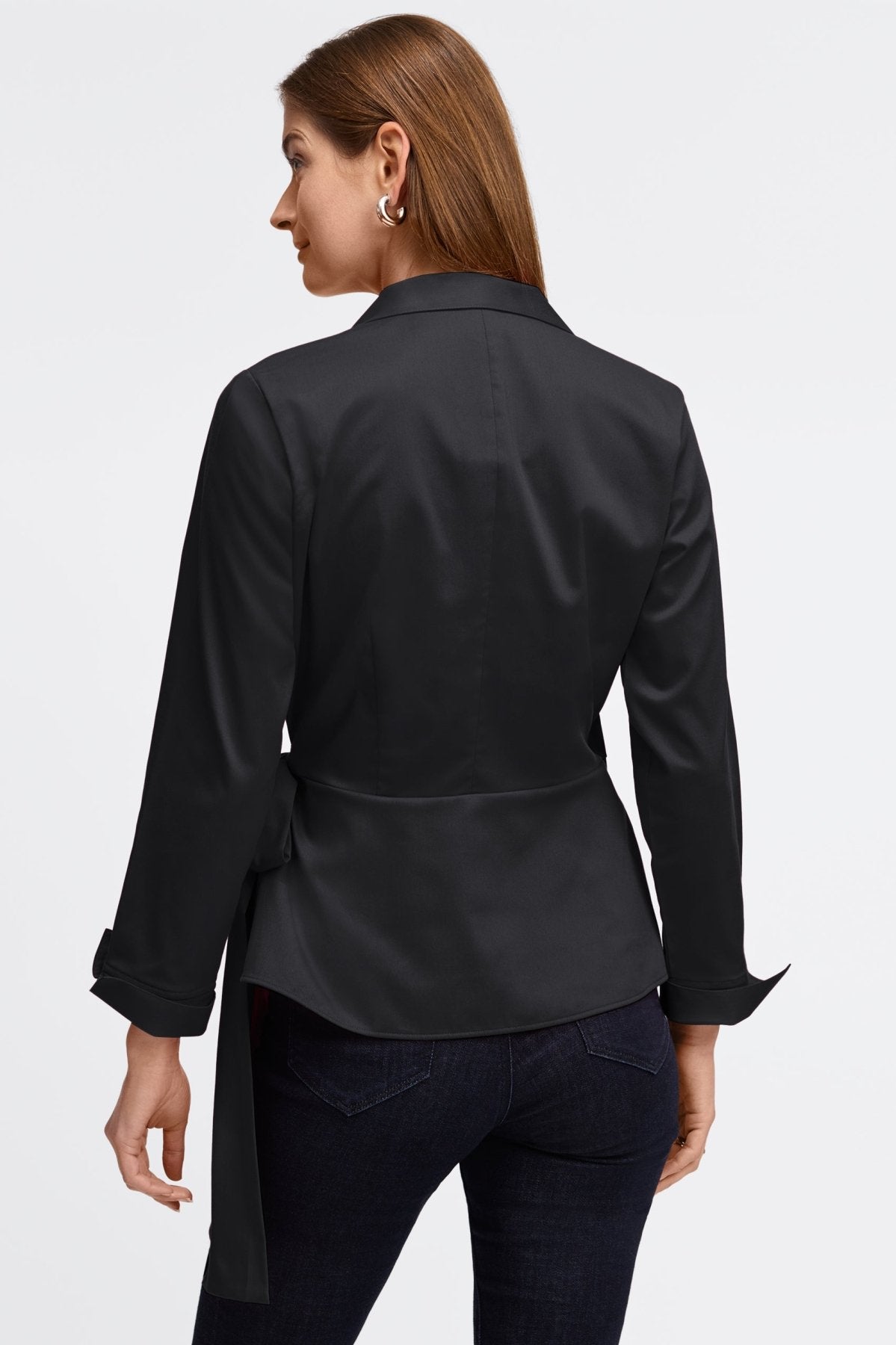 Salina No Iron Stretch Matte Sateen Long Sleeve Shirt