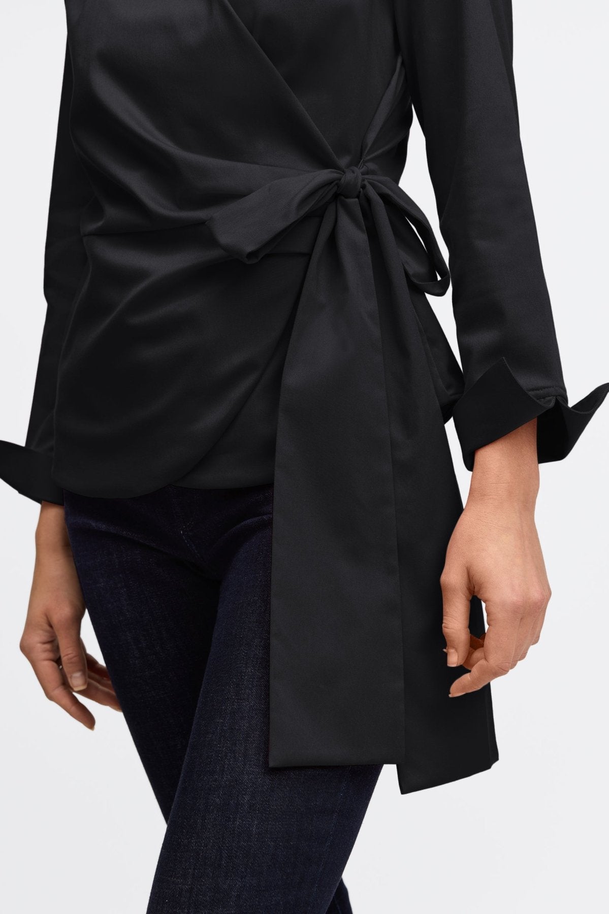 Salina No Iron Stretch Matte Sateen Long Sleeve Shirt