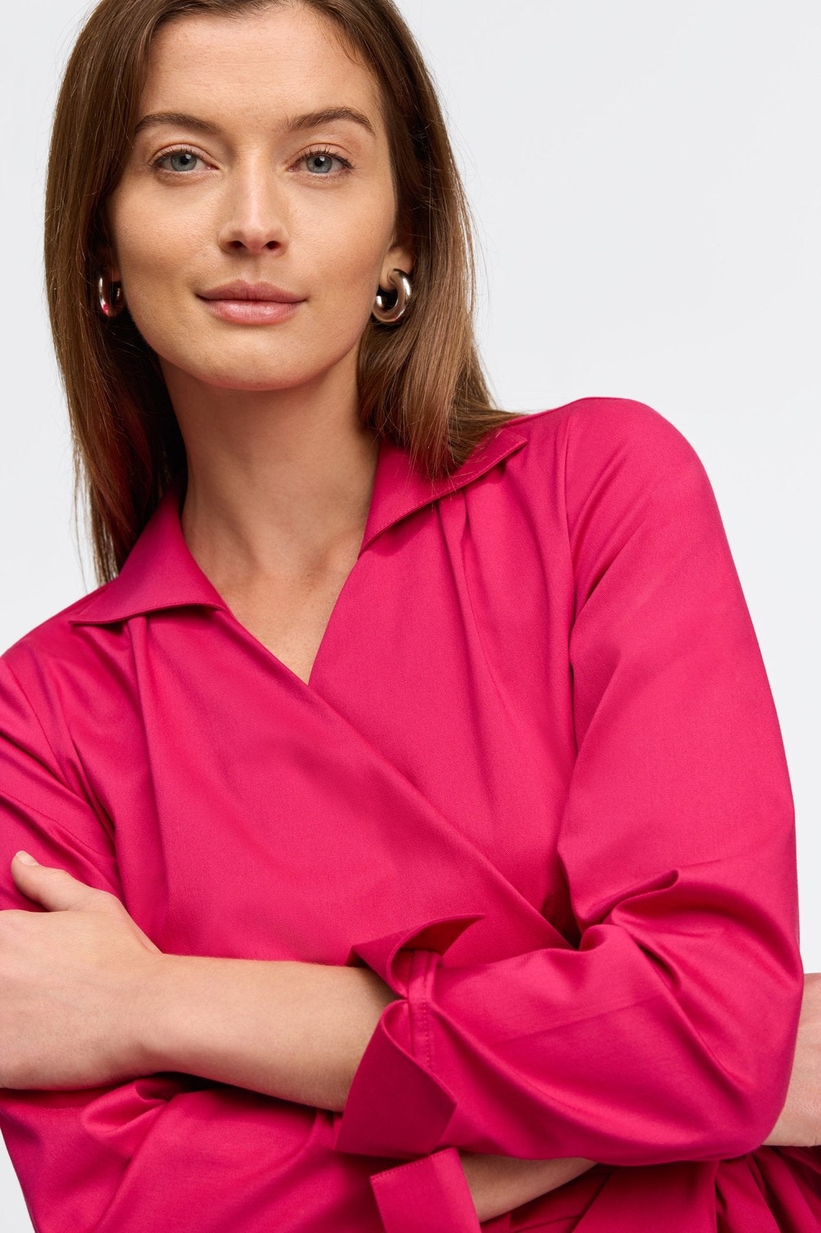 Salina No Iron Stretch Matte Sateen Long Sleeve Shirt