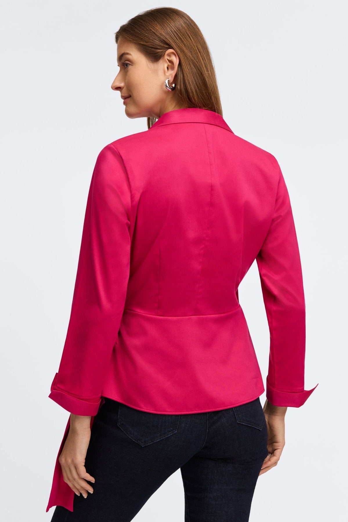 Salina No Iron Stretch Matte Sateen Long Sleeve Shirt