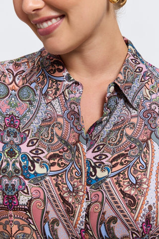 Olivia Plus Scarf Paisley Long Sleeve Shirt