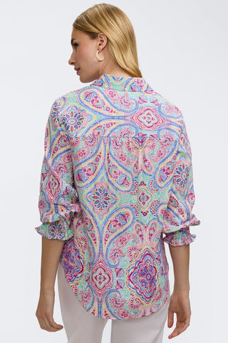 Olivia Paisley Linen 3/4 Sleeve Shirt