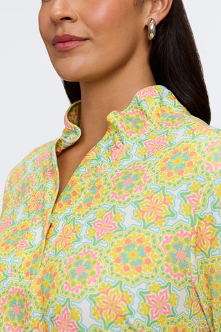 Tammy Plus Sicilian Tile 3/4 Sleeve Dress