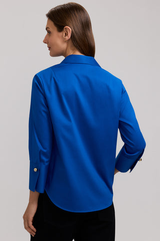 Catalina Stretch Matte Sateen 3/4 Sleeve Popover Shirt
