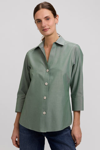 Paityn No Iron Pinpoint 3/4 Sleeve Shirt