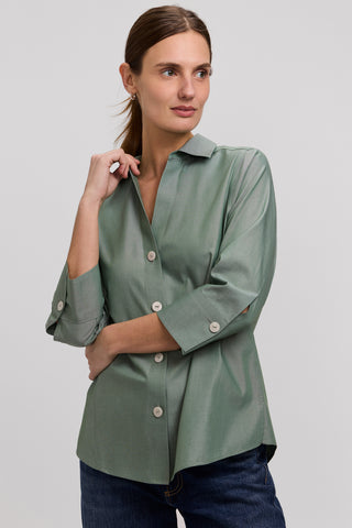 Paityn No Iron Pinpoint 3/4 Sleeve Shirt