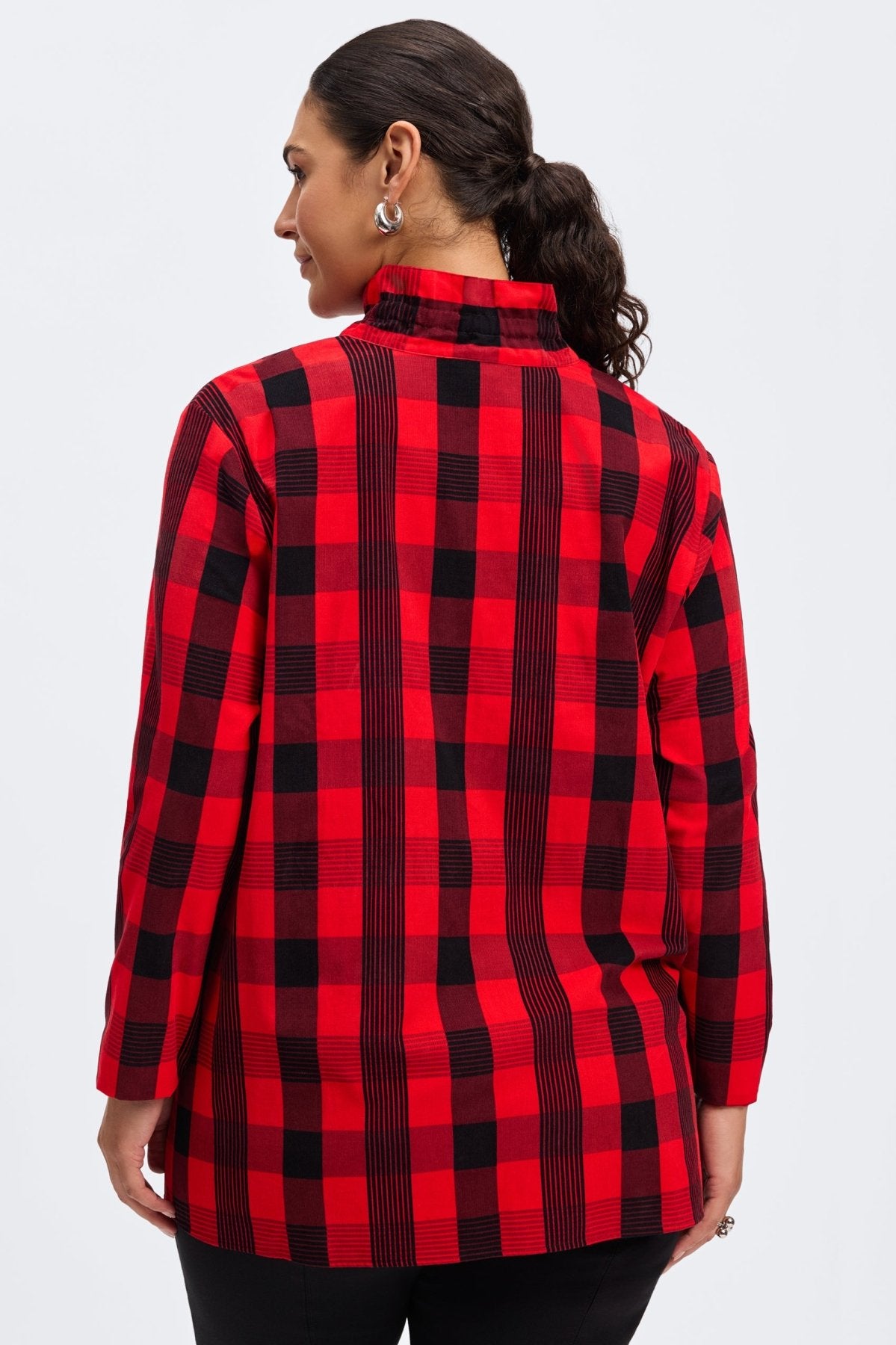 Carolina Plus Buffalo Check Long Sleeve Shirt Jacket