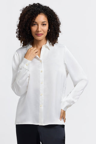 Foxcroft Bianca beyond silk blouse in #color_ecru