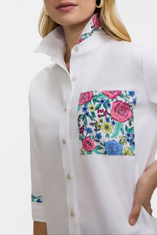 Jodie Plus Ditsy Floral Long Sleeve Shirt