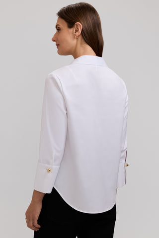 Catalina Stretch Matte Sateen 3/4 Sleeve Popover Shirt