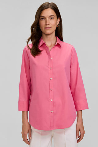 Margie No Iron Pinpoint 3/4 Sleeve Shirt