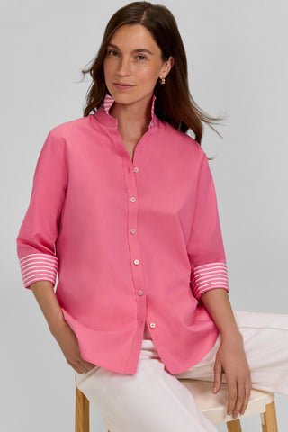 Margie No Iron Pinpoint 3/4 Sleeve Shirt