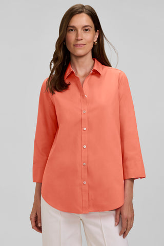 Margie No Iron Pinpoint 3/4 Sleeve Shirt