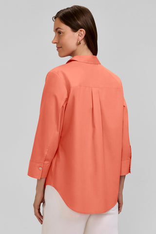 Margie No Iron Pinpoint 3/4 Sleeve Shirt