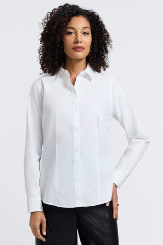 Dianna Petite No Iron Pinpoint Long Sleeve Shirt
