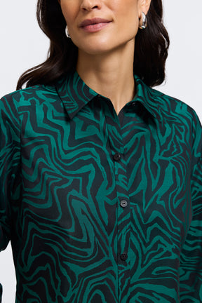 Hampton Zebra Jacquard Long Sleeve Shirt