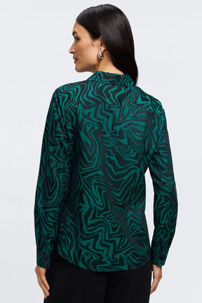 Hampton Zebra Jacquard Long Sleeve Shirt