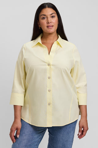 Paityn Plus No Iron Pinpoint 3/4 Sleeve Shirt