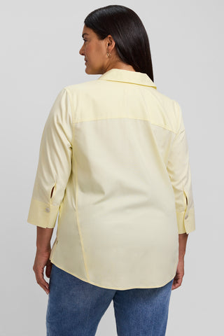 Paityn Plus No Iron Pinpoint 3/4 Sleeve Shirt