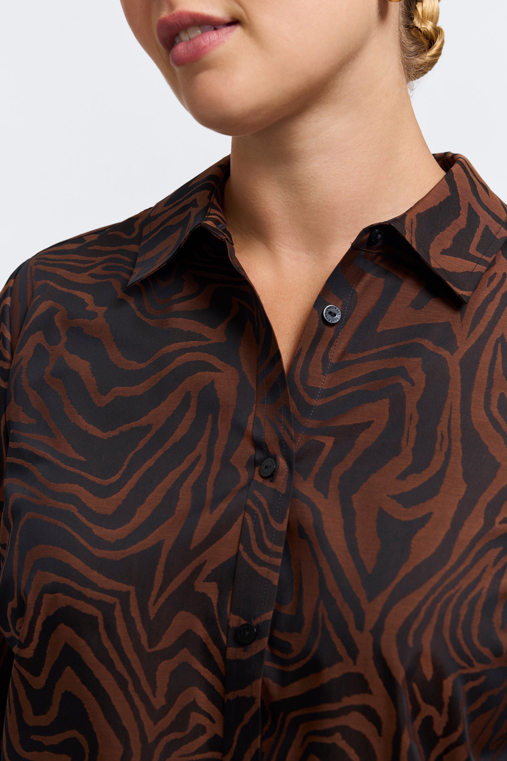 Hampton Plus Zebra Jacquard Long Sleeve Shirt