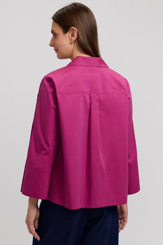 Lainey No Iron Pinpoint 3/4 Button Sleeve Shirt