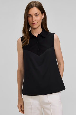 Ricki Knit-Woven Sleeveless Layering Tank