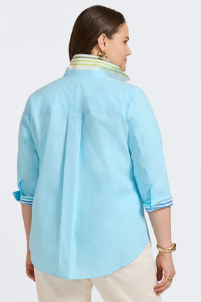 Margie Plus No Iron Pinpoint 3/4 Sleeve Shirt