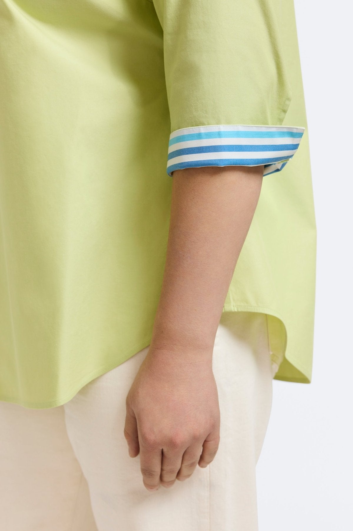 Margie Plus No Iron Pinpoint 3/4 Sleeve Shirt
