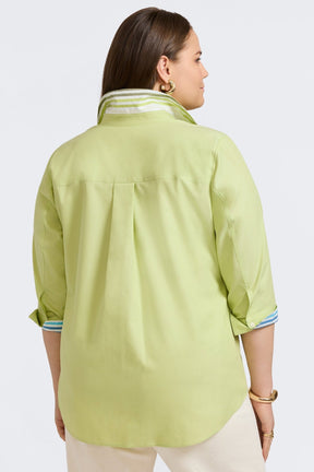 Margie Plus No Iron Pinpoint 3/4 Sleeve Shirt