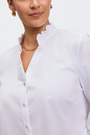 Elora Plus No Iron Stretch Matte Sateen Long Sleeve Shirt