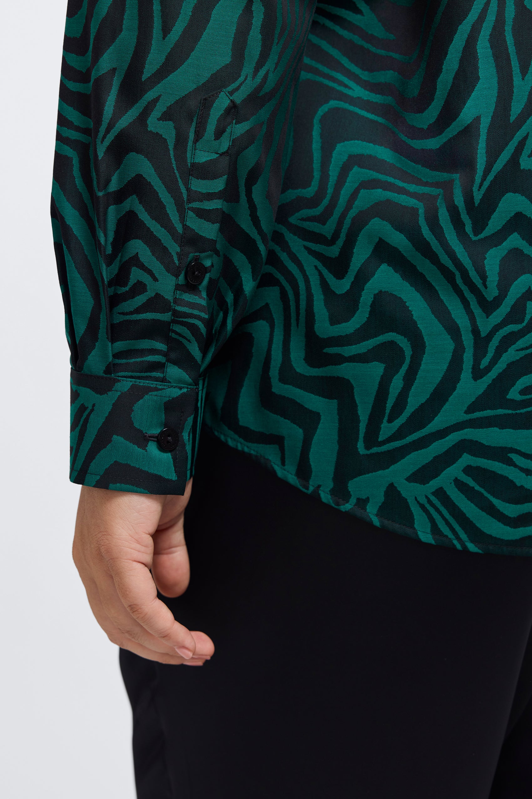 Hampton Plus Zebra Jacquard Long Sleeve Shirt