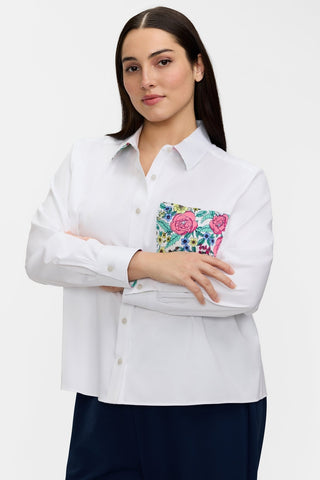 Jodie Plus Ditsy Floral Long Sleeve Shirt