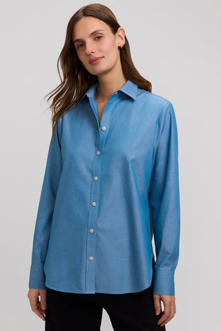 Meghan No Iron Pinpoint Long Sleeve Shirt